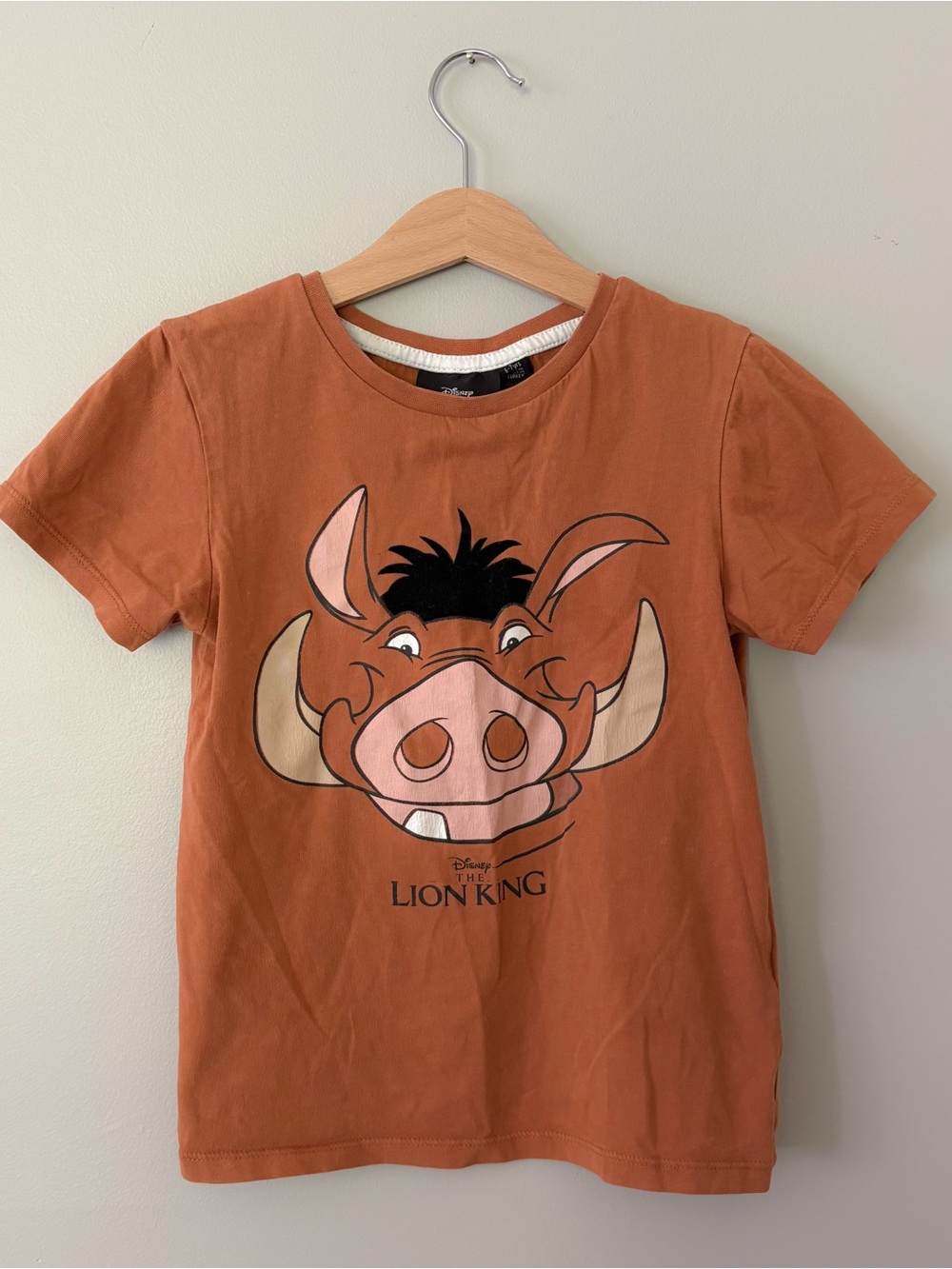 Vintage Disney The Lion King Pumbaa Graphic Tee - Rust